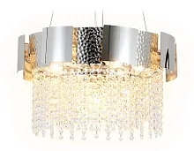 Люстра подвесная Traditional TR5244 Ambrella light прозрачная на 7 ламп, основание серебряное в стиле классический 